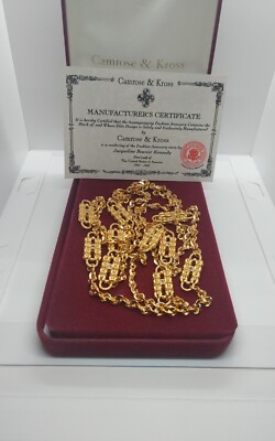 Vintage CAMROSE & KROSS Jacqueline Kennedy Gold Plated Paperclip