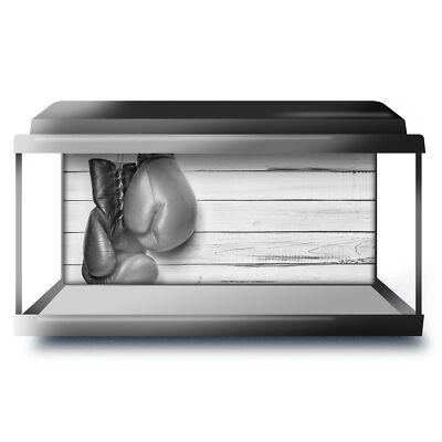 boxing glove fish tanked Fish Tank Background 90x45cm BW - Boxing Gloves Retro Sports #38941
