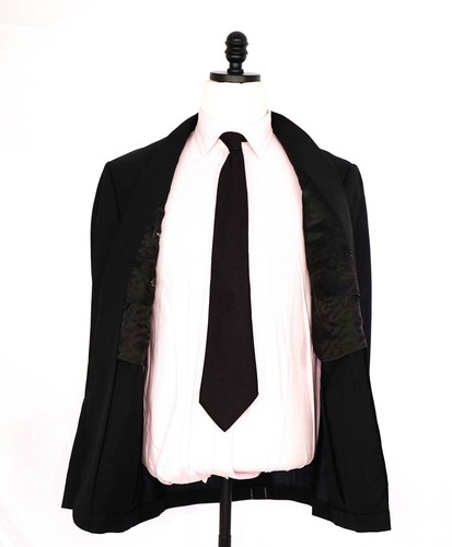 $3,350 Versace "BIGGIE" Solid Black Logo Side Tab Suit 40 - Picture 15 of 19