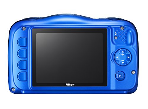 New Nikon digital camera Waterproof 3x COOLPIX W100 Blue 13.17Mp