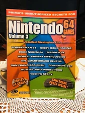 Prima’s Unauthorized Secrets For Nintendo 64 Games Volume 3 Book