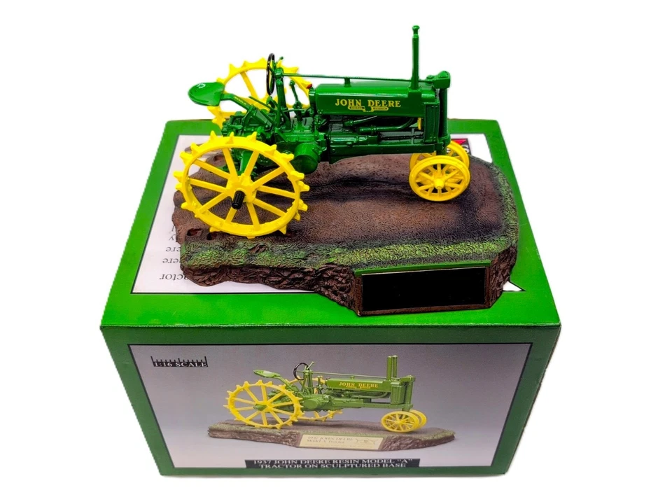 1/16 John Deere 1937 Resin Model "A" Tractor On Sculptured Base SpecCast - Image 2 of 3