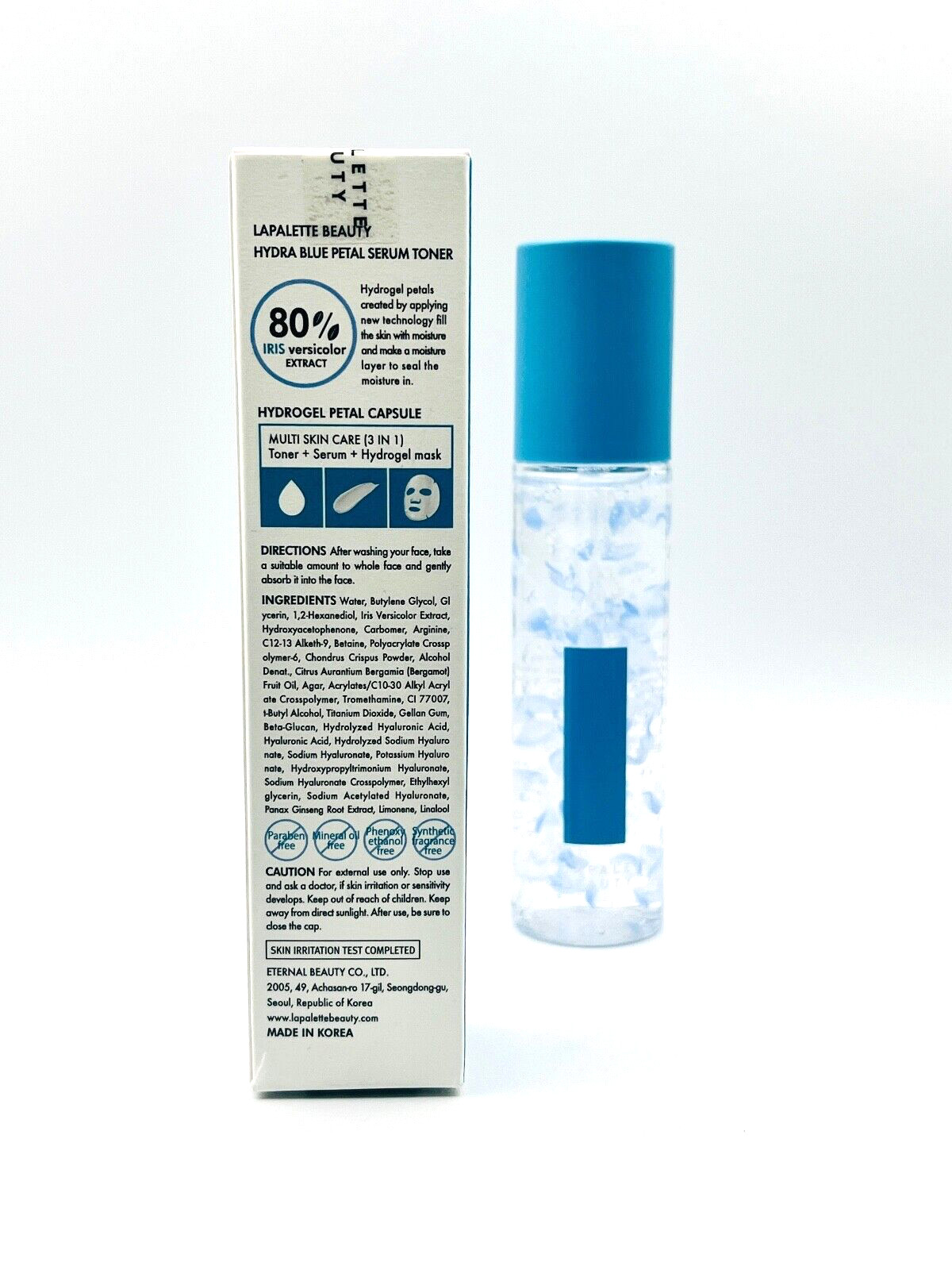 LAPALETTE BEAUTY Hydra Blue Petal Serum Toner 3.38 oz - NIB
