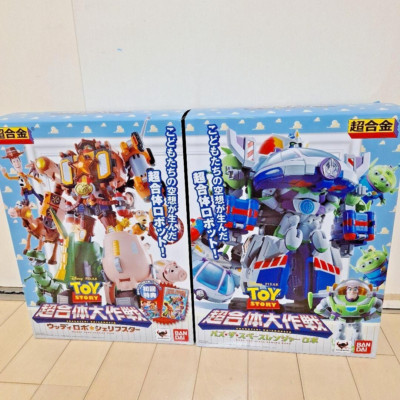 BANDAI Chogokin Toy Story Woody Robo Sheriff Star & Buzz the Space