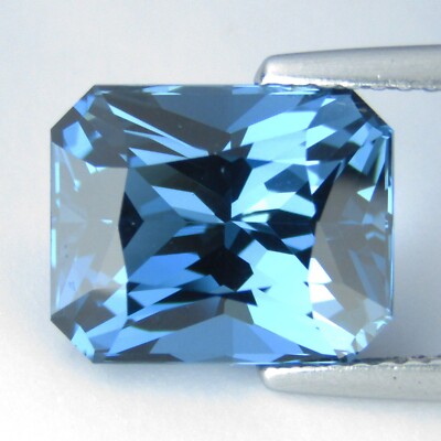 6.43Cts Glorious Natural London Blue Topaz Radiant Cut Collection Gem VOD
