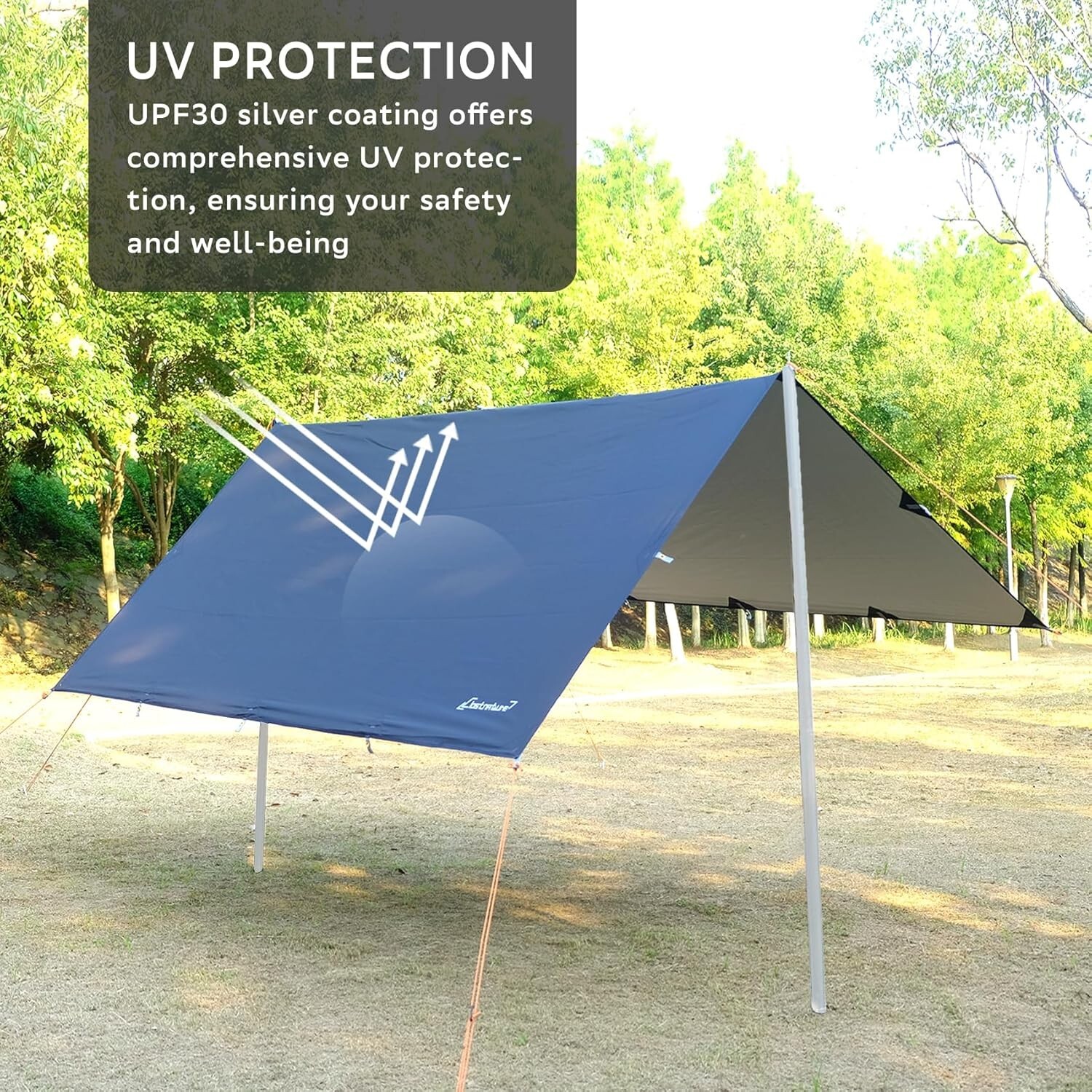 Waterproof Camping Tarp for Tent Ultralight Hammock Rain Fly Tent Shelter Gear