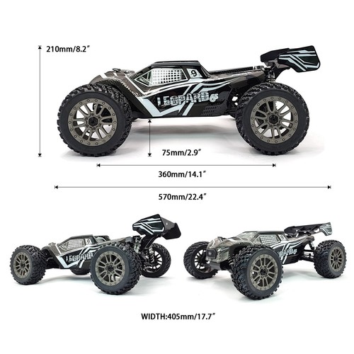 FSR RC Racing Car, LEOPARD High Speed Remote Control Car, 1/8 4WD 100+KM/h RTR - Picture 5 of 19