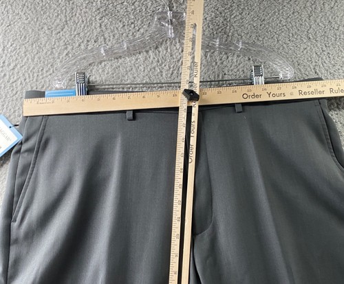 Haggar Dress Pants Mens 40 Gray Travel Suit Performance Tailored Fit 40x30 NEW - Picture 3 of 11
