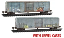 Micro Trains N Scale ~ 50' Rib Side Box Car Weathered 2-Pack ~ CIT Group (CEFX)