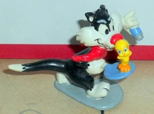Vintage 80's  Warner Brothers Sylvester & Tweety Bird PVC Figure VHTF Rare