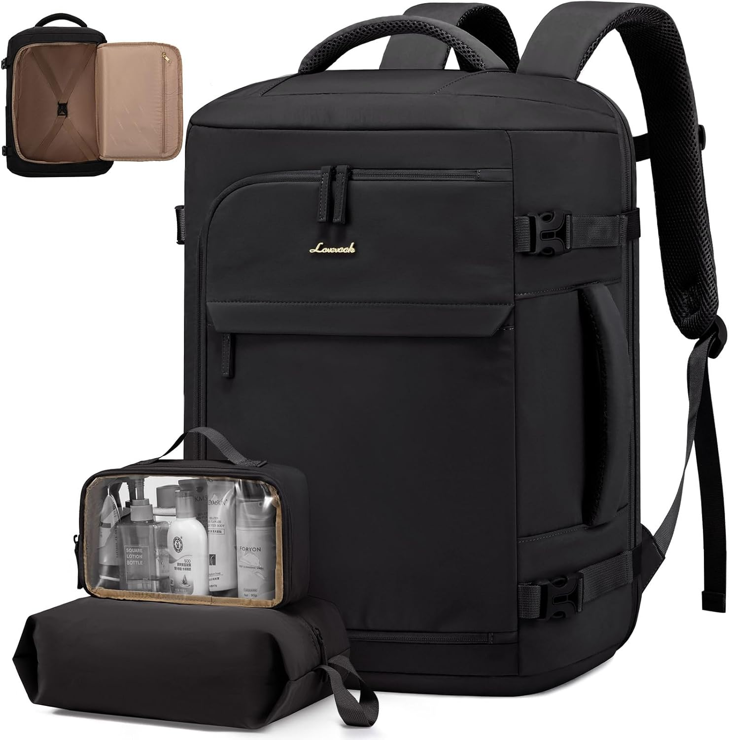 17.3 Inch Women’s Travel Backpack Carry-On Airplane Friendly Laptop Bag-image