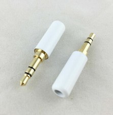10pcs 3.5mm Male 3 Pole Stereo Repair Audio Earphones TRS Connector Solder White