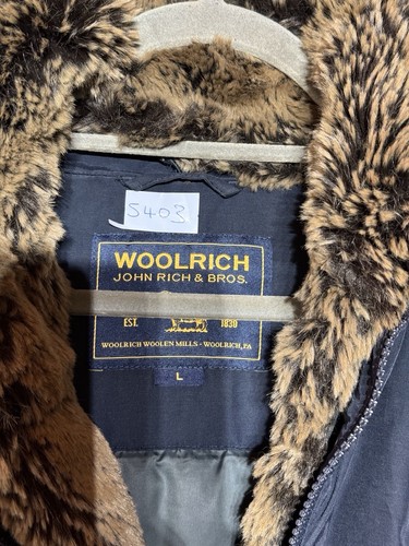 Woolrich Jacket Womens Size L Black Padded Downs Filled Hooded Parka - Picture 7 of 8