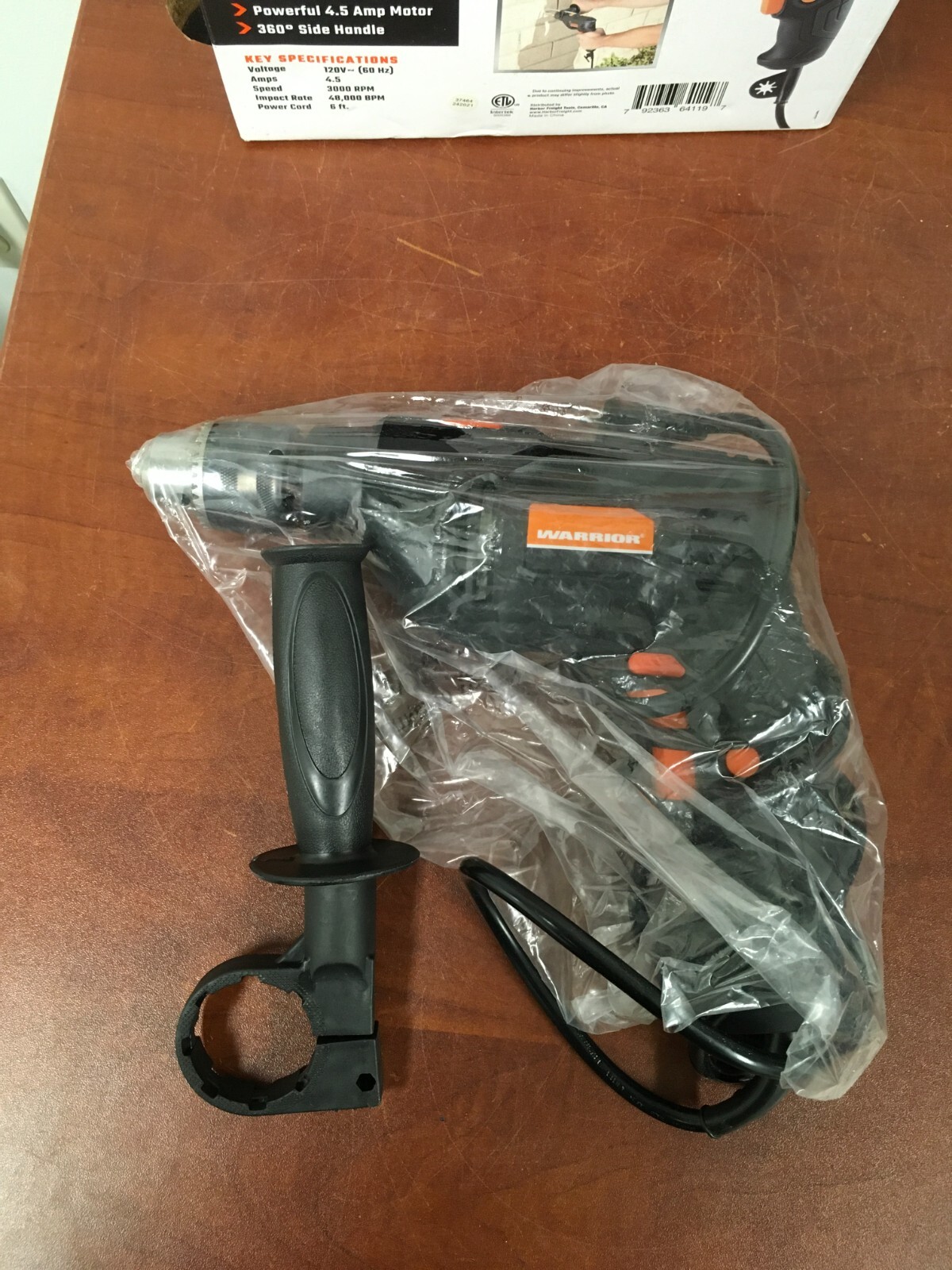 Warrior 64119 1/2" Hammer Drill / Driver Heavy Duty. Powerful 4.5 Amp