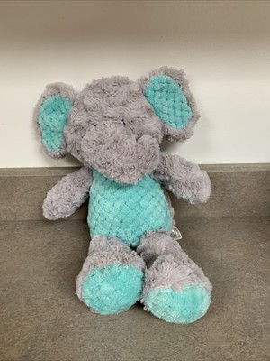 Crinkle Rattle Spark Create Imagine Grey Aqua Elephant Plush Stuffed Animal B8 | eBay