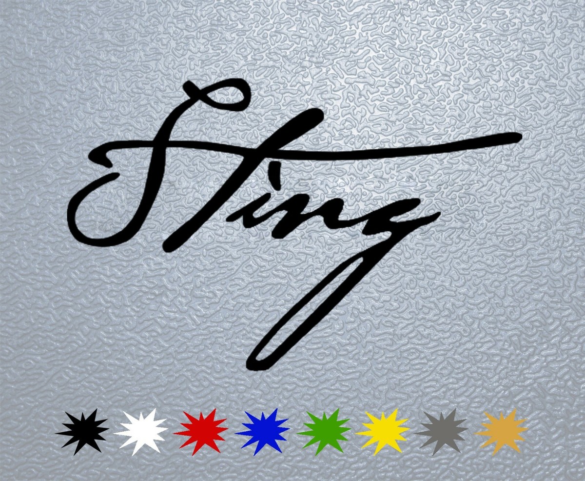 STICKER PEGATINA DECAL VINYL Sting Signature | eBay