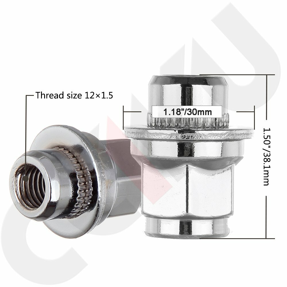 20 Chrome Mag Seat Lug Nuts 12x1.5 For Toyota Avalon Highlander Yaris