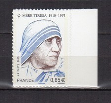 France 2010 Mère Theresa Y&T 468 timbre autoadhésif MNH/TE4814