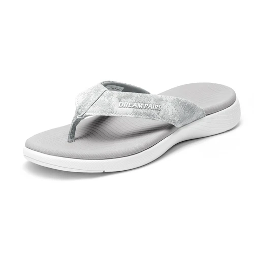 Women Arch Support Flip Flops Thong Sandals Outdoor Walking Beach Sandals - Picture 6 of 29