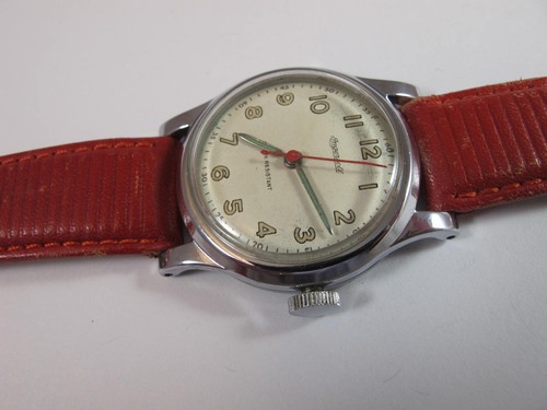 INGERSOLL US TIME MENS CHROME PLATED RED SWEEP SECONDS WRIST WATCH no reserve - Picture 5 of 10