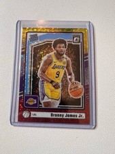 Bronny James Jr 2024-25 Donruss Optic Rated Rookie Red & Yellow 1/7 Lakers