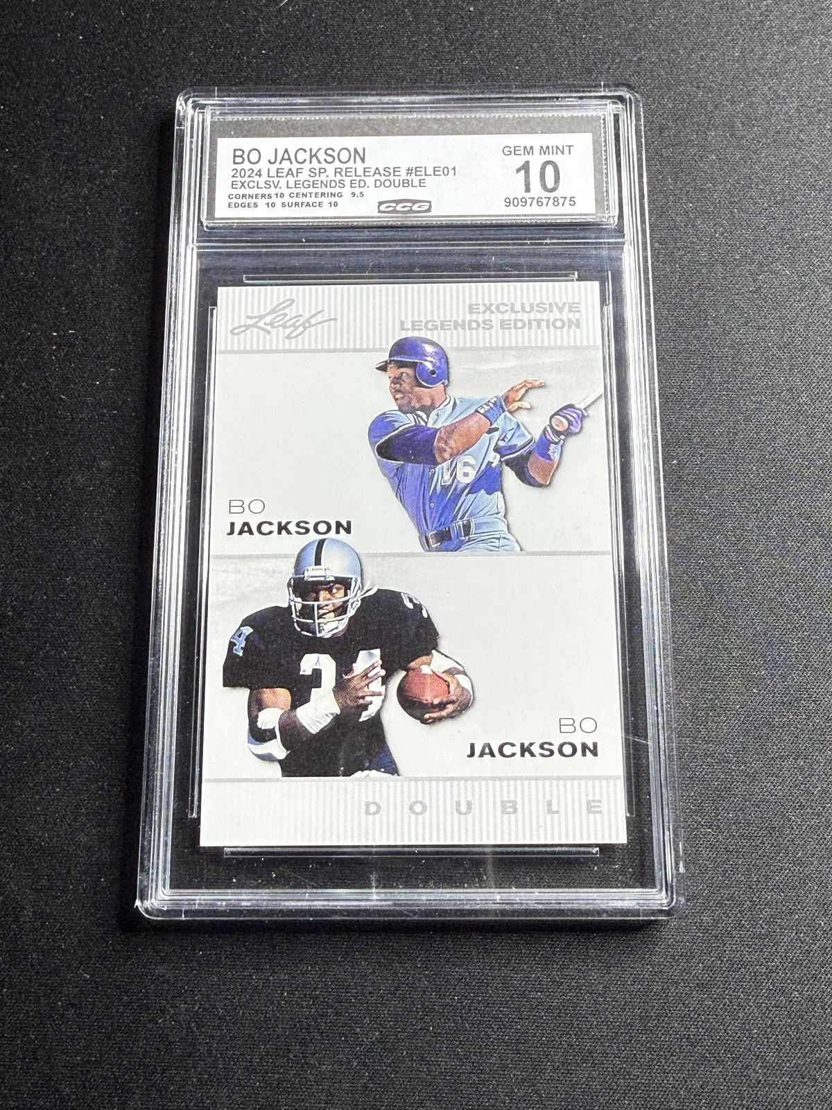 Bo Jackson Football / Bo Jackson Baseball 2024 Leaf Legends Dual CCG 10