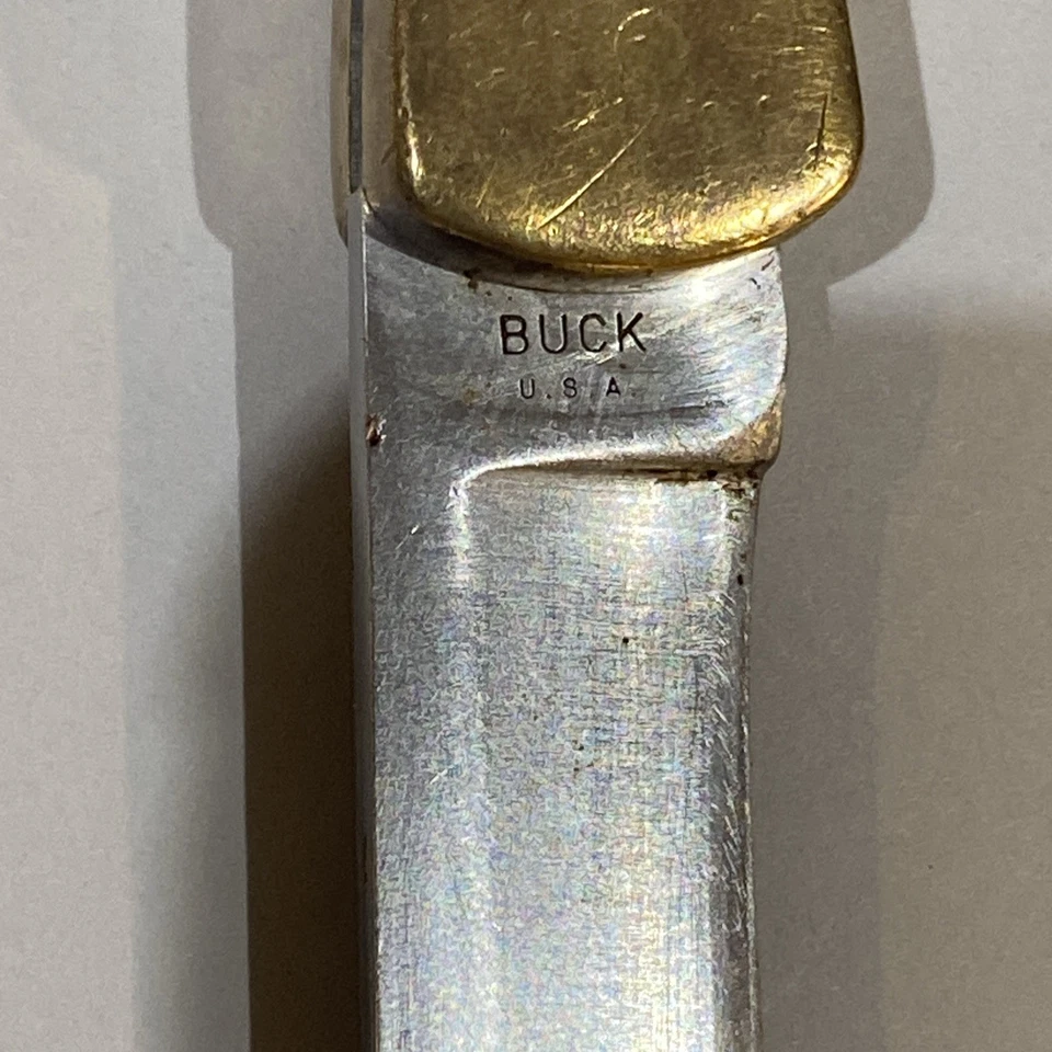 VTG Buck 110 Folding Hunting Knife Inverted Upside Down Tang Stamp 1967-72 - Image 3 of 4