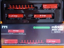Märklin Z Miniclub 82500; set carro merci "DB Cargo" DB, nuovo in confezione originale /Z148