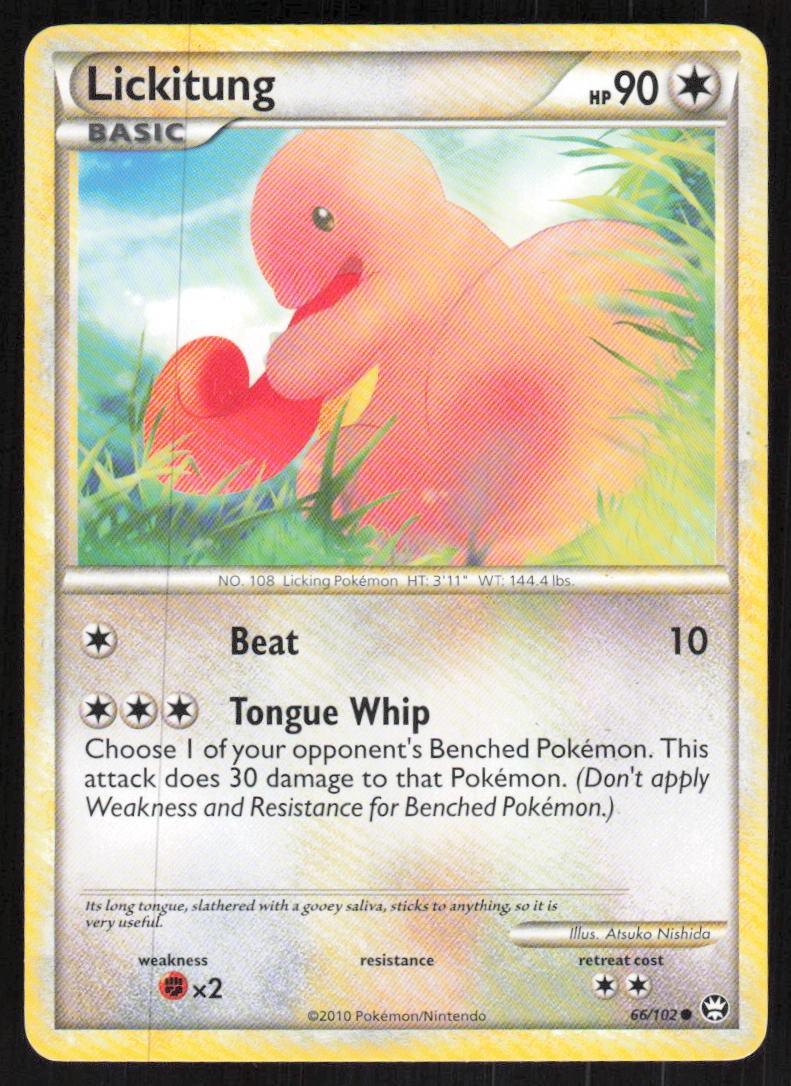 Lickitung 66/102 MP Triumphant Pokemon Card