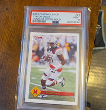 Panini 2023 Chronicles Draft Picks Donruss Retro Gold #21 Stefon Diggs /10 PSA 9