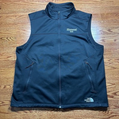 North Face Jacket Black Vest Windwall Softshell Outdoors Mens XL  Honest Tea
