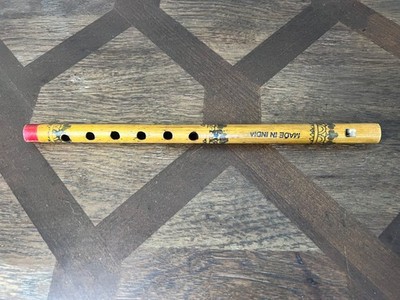 Made in India Vintage 13'' Bamboo Flute, Very Nice condition, Sounds Great