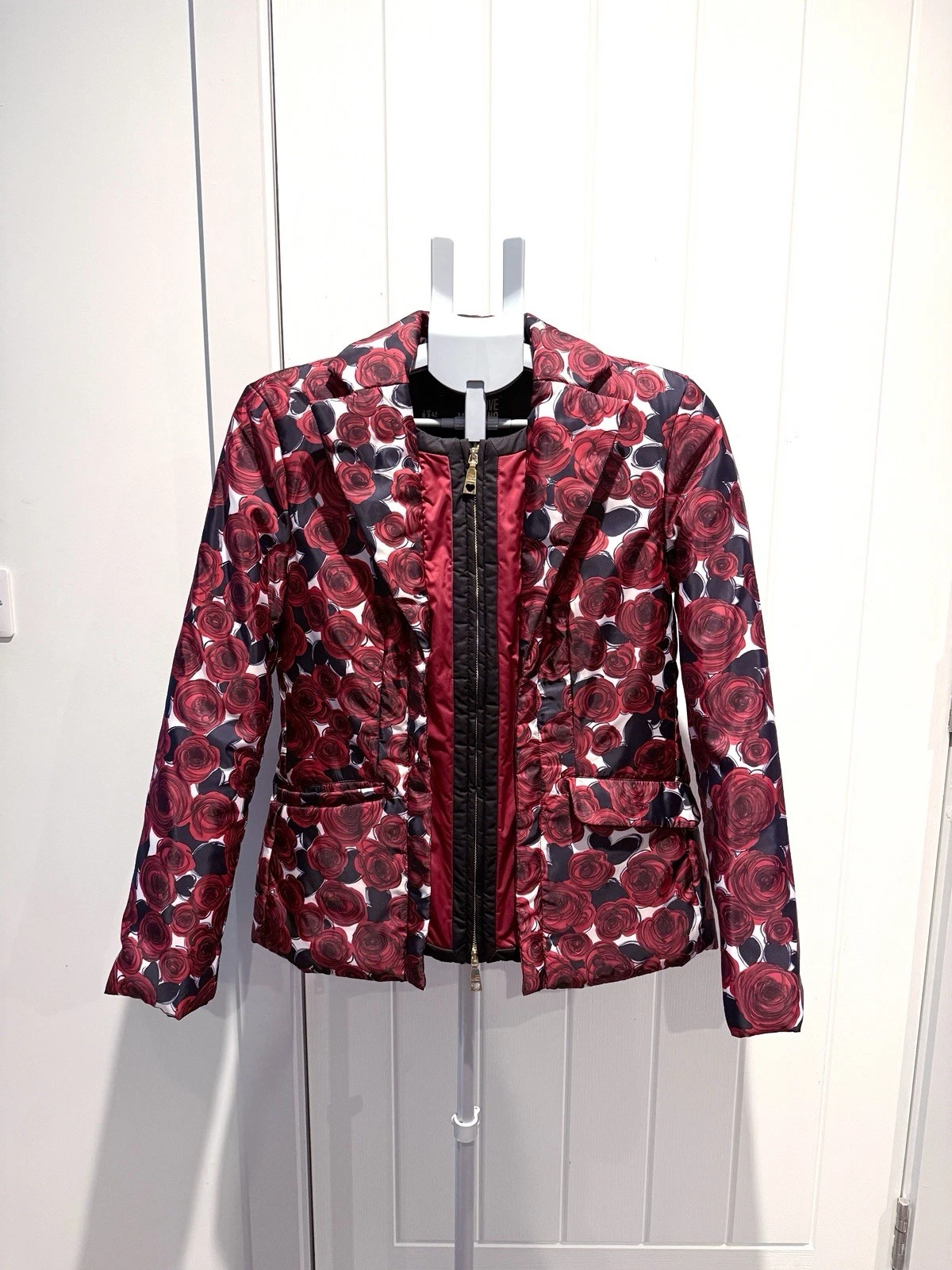 Love Moschino Cappotto Donna Giacca Floreale Taglia M UK 10