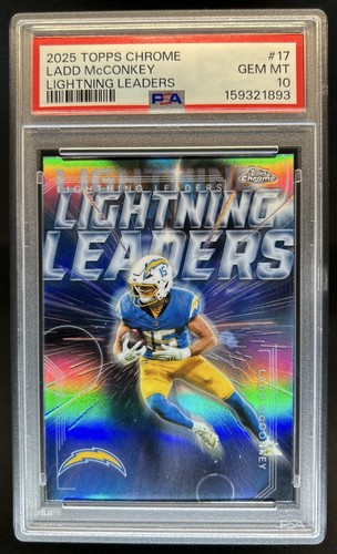 2025 Topps Chrome Ladd McConkey Base (PSA 10)