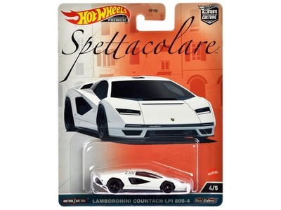 Lamborghini Countach LPI 800-4 White ''Spettacolare'' Series by Hot Wheels