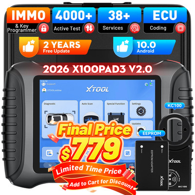 XTOOL X100 PAD3 OBD2 Scanner IMMO Key Programmer Full System Diagnostic Tool