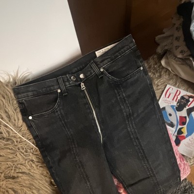 rag & bone Damen Bootcut Jeans Schwarz Gr. 29 L30 Denim Five-Pocket RV/Knopf