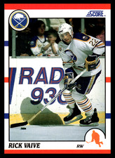 1990-91 Score American Rick Vaive #103 Buffalo Sabres NHL Hockey Base Set