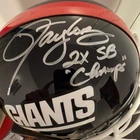 Lawrence Taylor Signed Full Size Replica Helmet 2X SB Champs inscription JSA