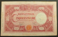 500 LIRE 01/08/1944 BB BARBETTI MODIFICATO BI RSI REPUBBLICA SOCIALE ITALIANA