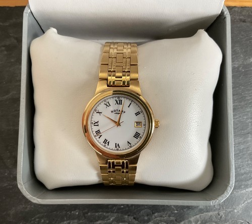 Men’s Rotary gold plated watch WORKING original box & strap EXCELLENT condition - Picture 15 of 17