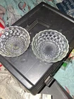Vintage Anchor Hocking Set of 4 Bubble Crystal Small Bowls.