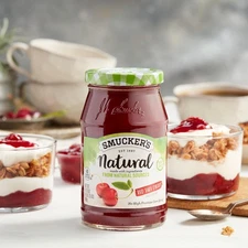 (4 pack) Smucker's Natural Red Tart Cherry Fruit Spread, 17.25 oz New Updates