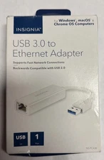 USB to Ethernet Adapter Insignia White  NS-PCA3E
