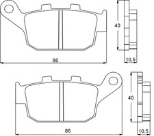 REAR RECESSED BRAKE PADS FOR
