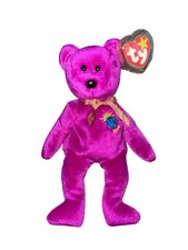 RARE RETIRED Ty Beanie Babies 1999 Millennium Bear MINT - TAG ERRORS/PE PELLETS