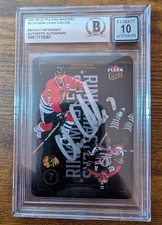 2021 Upper Deck Fleer Ultra Rink Masters #21 RM Chris Chelios Beckett Auto 10