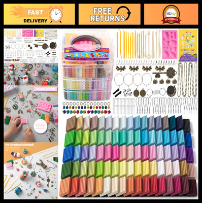 85 Colors Polymer Clay Kit - Oven Bake Modeling Clay for Kids & Adults, DIY Tool