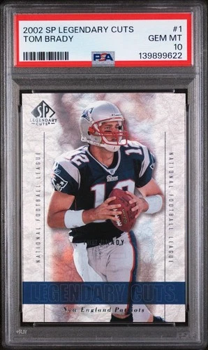2002 SP Legendary Cuts Tom Brady #1 PSA 10 Gem Mint GOAT 3rd year