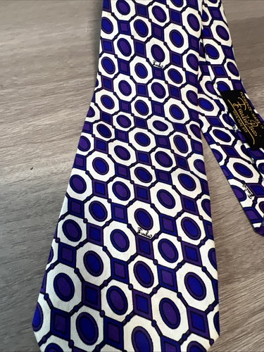 Emilio PUCCI Vintage SAKS 5th AVE abstract Necktie Neck Tie 56x3 - Picture 3 of 9